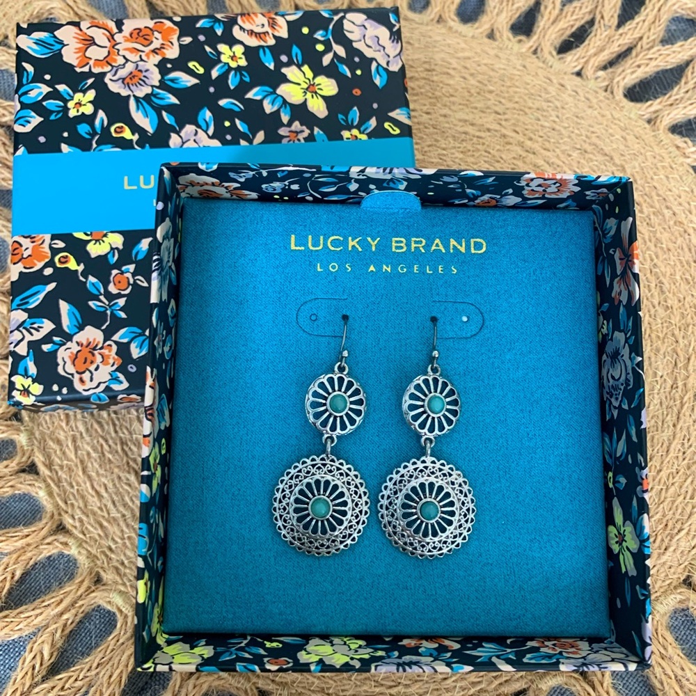 Lucky Brand - Drop Medallion Earrings